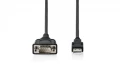 Digitus Kabel adapter USB 2.0 do RS232 (DB9) | Chipset FTDI (FT232RNL) | PVC, czarny | Mocowanie w tulejkach gwintowanych | 1.8m