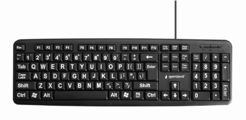 Gembird Klawiatura standardowa USB dla seniora