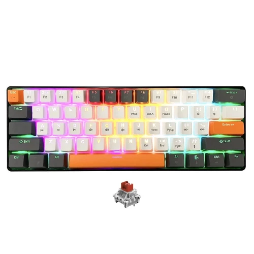 Media-Tech Klawiatura mechaniczna 60% ZONE 61 MT1258 (Przełączniki - RED)