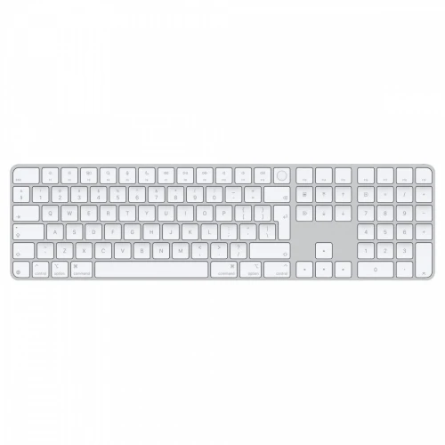 Apple Klawiatura Magic Keyboard z Touch ID i polem numerycznym dla modeli Maca z czipem Apple - angielski (międzynarodowy) - białe klawisze