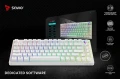 Savio Klawiatura mechaniczna bezprzewodowa PHENIX WHITE Gateron Red Pro, ABS