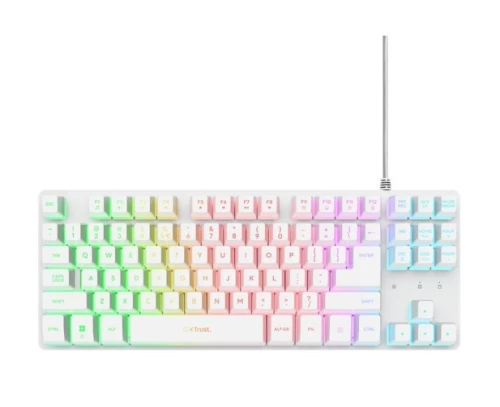 Trust Klawiatura gamingowa podświetlana GTX 833 Thado TKL biała
