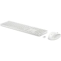 HyperX Zestaw klawiatura i mysz 650 bezprzewodowy biały 4R016AA#ABB