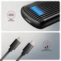 AXAGON EEM2-SC Obudowa zewnętrzna aluminiowa bezśrubowa USB-C 3.2 Gen 2 10Gbps - M.2 NVMe SSD, długość 30 do 80 mm szary