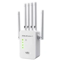 Qoltec Wzmacniacz sygnału WiFi | Repeater | Access Point | 300Mb/s | 6  anten | 2xRJ45