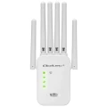 Qoltec Wzmacniacz sygnału WiFi | Repeater | Access Point | 300Mb/s | 6  anten | 2xRJ45
