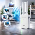 Qoltec Wzmacniacz sygnału WiFi | Repeater | Access Point | 300Mb/s | 6  anten | 2xRJ45