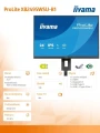IIYAMA Monitor 24 cale XB2495WSU-B1  IPS,16:10,350cd,4ms,HDMI, 100Hz,1500:1, 4xUSB,2x2W,HAS150 (PIVOT)