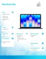 Apple MacBook Neo 13 cali: A18 Pro 6/5, 8GB, 512GB SSD, bez zasilacza, Touch ID - Indygo