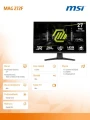 MSI Monitor 27 cali MAG 272F LED/FHD/Flat/200Hz/czarny