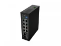 Lanberg Przełącznik Light ILFE-8P-1GE-1S-120 Light Industrial POE 4XBT 4XAT  SFP+ ETH DIN FAST Ethernet