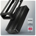 AXAGON EEM2-40G Obudowa zewnętrzna aluminiowa USB4 Gen 3x2 M.2 SSD NVMe 40Gbps passive, USB-C cable, silicon sleeve