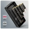 AXAGON EEM2-40G Obudowa zewnętrzna aluminiowa USB4 Gen 3x2 M.2 SSD NVMe 40Gbps passive, USB-C cable, silicon sleeve