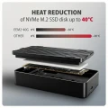 AXAGON EEM2-40G Obudowa zewnętrzna aluminiowa USB4 Gen 3x2 M.2 SSD NVMe 40Gbps passive, USB-C cable, silicon sleeve
