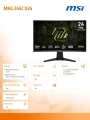 MSI Monitor 23.6 cala MAG 245C X24 LED/FHD/Curved/240Hz/czarny