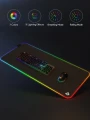 AUKEY KM-P7 RGB podkładka pod mysz i klawiaturę XXL gamingowa| 900x400x4mm | wodoodporna | gumowany spód | aplikacja G-aim Control Center