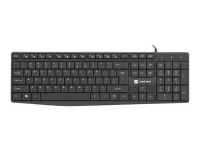 Natec Klawiatura Nautilus US slim 1.8m Czarna