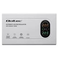 Qoltec Stabilizator napięcia AVR 2000VA | 1200W | Toroidalny transformator