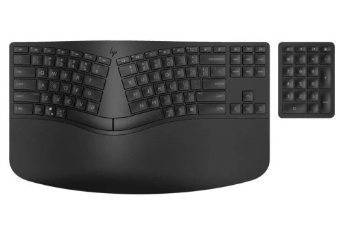 HP Inc. Klawiatura ergonomiczna bezprzewodowa + numeryczna 965 7E756AA czarna
