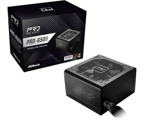 ASRock Zasilacz PRO-650B 650W 80PLUS BRONZE NON MODULAR