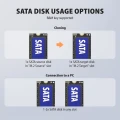 AXAGON ADSA-M2C22 Stacja dokująca USB4 dla 2x M.2 NVMe SSD z funkcją klonowania dysków bez komputera, z wentylatorem chłodzącym