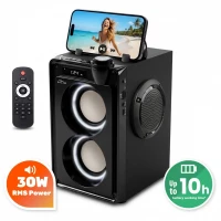 Media-Tech Głośnik przenośny OVERBOX MT3186 Bluetooth 5.3+ EDR/A2DP, AVRCP/FM/MP3/microSD/USB/USB-C/MIC-in/AUX-in/RMS 30W/PMPO 900W