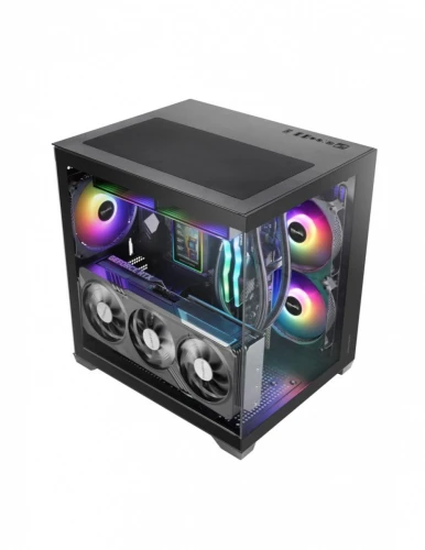 TACENS Obudowa MARS MC-VIEW3 Czarna mATX 3xARGB