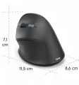 Hama Mysz ergonomiczna EWM-600 czarna dla leworęcznych