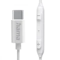 Hama Słuchawki douszne Curly USB-C białe