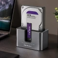 Qoltec Stacja dokująca 2w1 HDD SSD | SATA | M.2 NVMe | Klonowanie |     USB-C | 10Gb/s | 28TB