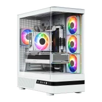 MODECOM Obudowa VOLCANO AQ100 MID ARGB szkło 4 wentylatory biała