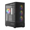 MODECOM Obudowa VOLCANO AQ300 MID RGB GLASS 4 wentylatory czarna