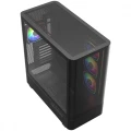MODECOM Obudowa VOLCANO AQ300 MID RGB GLASS 4 wentylatory czarna