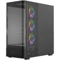 MODECOM Obudowa VOLCANO AQ300 MID RGB GLASS 4 wentylatory czarna