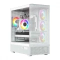 MODECOM Obudowa VOLCANO AQ300 MID RGB GLASS 4 wentylatory biała