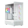 MODECOM Obudowa VOLCANO AQ300 MID RGB GLASS 4 wentylatory biała