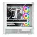 MODECOM Obudowa VOLCANO AQ300 MID RGB GLASS 4 wentylatory biała