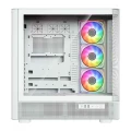 MODECOM Obudowa VOLCANO AQ300 MID RGB GLASS 4 wentylatory biała