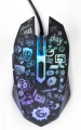 Gembird Mysz optyczna LED, 6-przyciskowa, USB, czarna