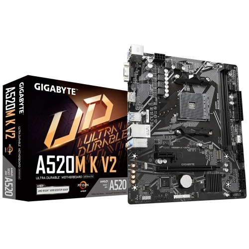 Gigabyte Płyta główna A520M K V2 AM4 4DDR4 HDMI/DSUB mATX