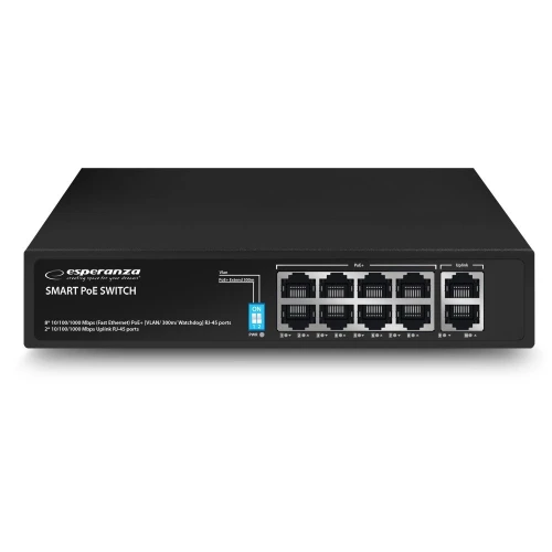 Esperanza Switch 10-portowy POE 10/100/1000 120W MATRIX ENS108