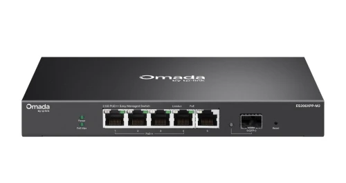 TP-LINK Przełącznik Omada Easy Managed, 5 portów 2,5G w tym 4 porty PoE++ i 1 slot SFP+ 10G
