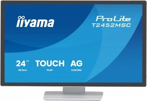 IIYAMA Monitor 24 cale  T2452MSC-W2AG 10PKT,POJ,IPS,HDMI,DP,420cd, biały