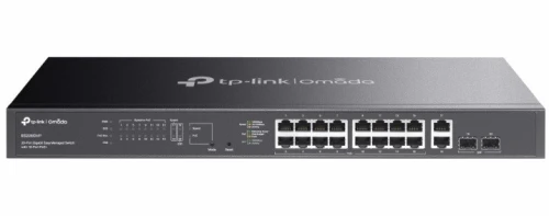 TP-LINK Przełącznik Omada 20-Port GB Easy Managed Switch with 16-Port PoE+ 16× Gigabit PoE+ Ports, 2x Gigabit Non-PoE Ports, 2× Gigabit SFP Ports ES22