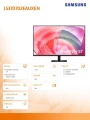 Samsung Monitor 37 cali ViewFinity S70D VA 3840x2160 UHD 16:9 1xHDMI 1xDP 5ms PinP/PbyP 60Hz płaski 2Yd2d LS37D702EAUXEN