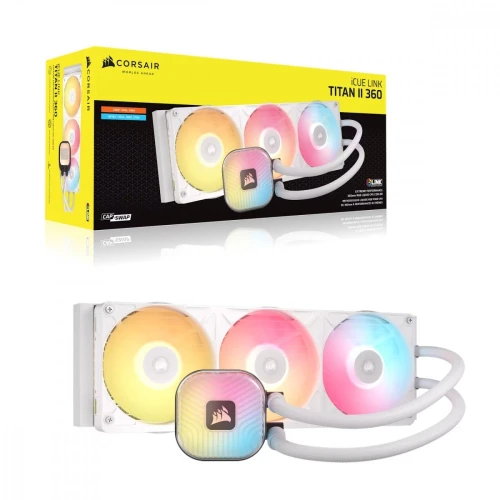 Corsair Chłodzenie procesora iCUE LINK TITAN II 360RX RGB 360mm białe