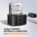 AXAGON ADSA-SC Stacja dokująca, USB 3.2 Gen 1 - 2x SATA 6G 2.5"/3.5" SSD/HDD CLONE DUAL