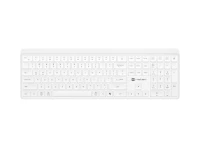 Natec Klawiatura Tang US bezprzewodowa BT + 2.4GHz cicha Slim biała