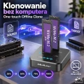 Qoltec Stacja dokująca dysków SSD M.2 NVMe | PCIe | DUAL 2x8TB | USB-C  3.2 | 10Gb/s