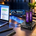 Qoltec Stacja dokująca dysków SSD M.2 NVMe | PCIe | DUAL 2x8TB | USB-C  3.2 | 10Gb/s